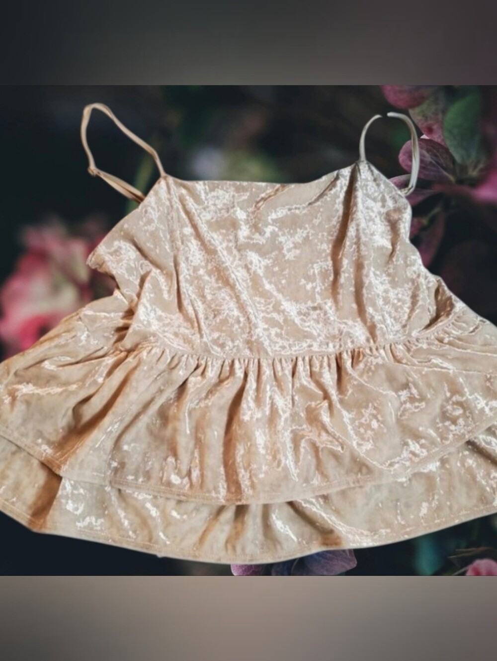 American Eagle Crushed Velvet Cami Tank Top size XL